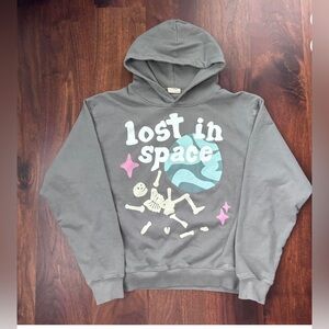 Gray 'Lost in Space' Hoodie Broken planet